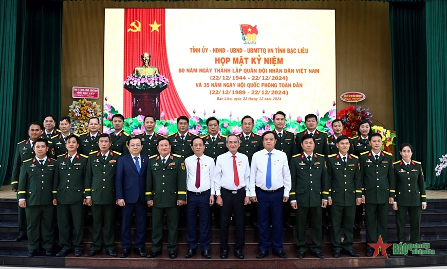Bạc Liêu: Họp mặt kỷ niệm 80 năm Ngày thành lập Quân đội nhân dân Việt Nam


