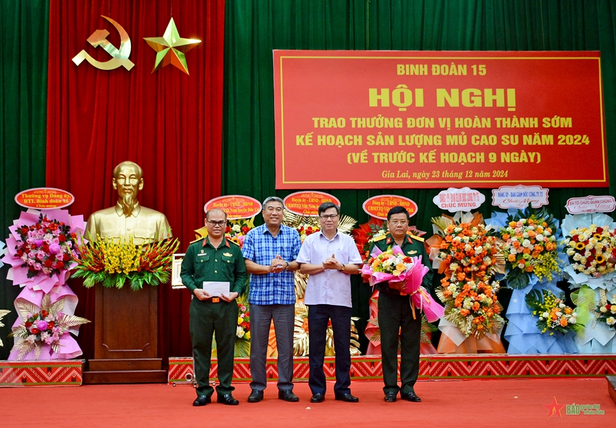 Công ty 74 (Binh đoàn 15) xuất sắc hoàn thành sớm kế hoạch sản lượng mủ cao su năm 2024