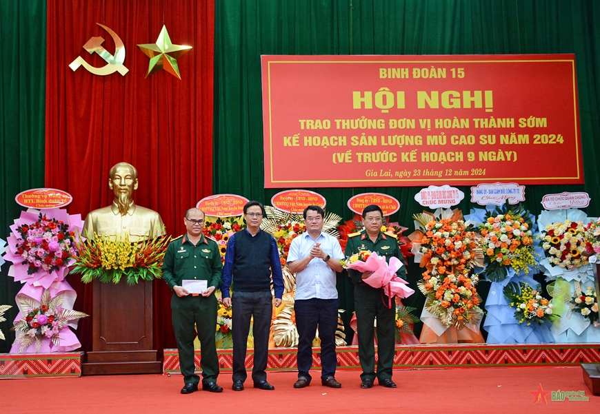 Công ty 74 (Binh đoàn 15) xuất sắc hoàn thành sớm kế hoạch sản lượng mủ cao su năm 2024