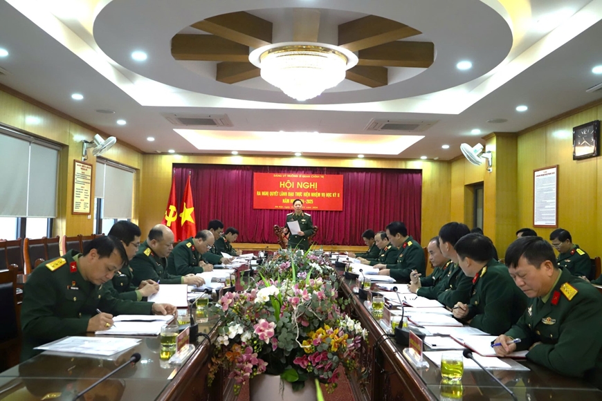Trường Sĩ quan Chính trị ra Nghị quyết lãnh đạo thực hiện nhiệm vụ giáo dục