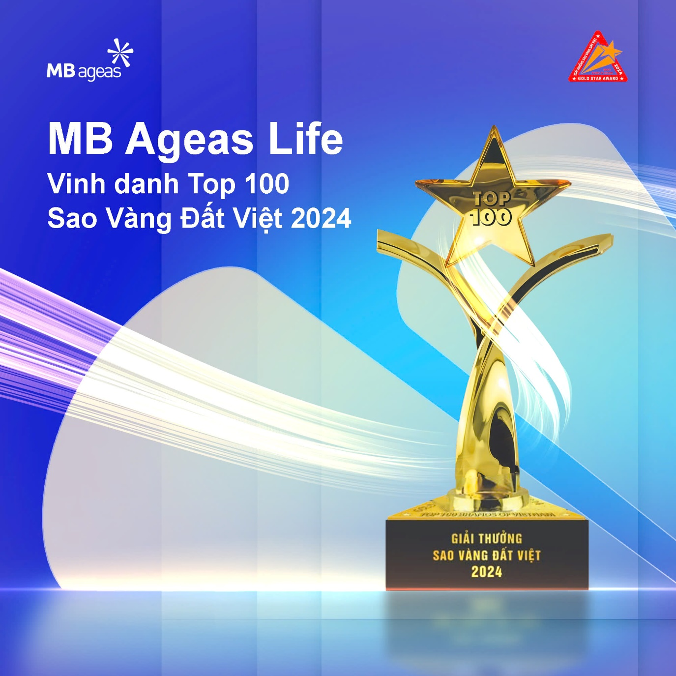 MB Ageas Life lọt Top 100 Giải thưởng Sao Vàng Đất Việt 2024