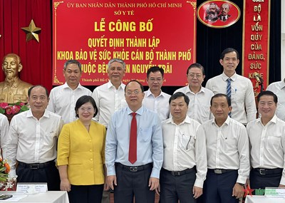 TP Hồ Chí Minh Thành Lập Khoa Chăm Sóc Sức Khỏe Cán Bộ: Đẩy Mạnh Công Tác Bảo Vệ Sức Khỏe Cán Bộ