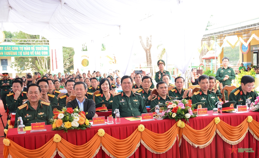 Thượng tướng Võ Minh Lương dự Lễ khánh thành Trường Mầm non 25-3