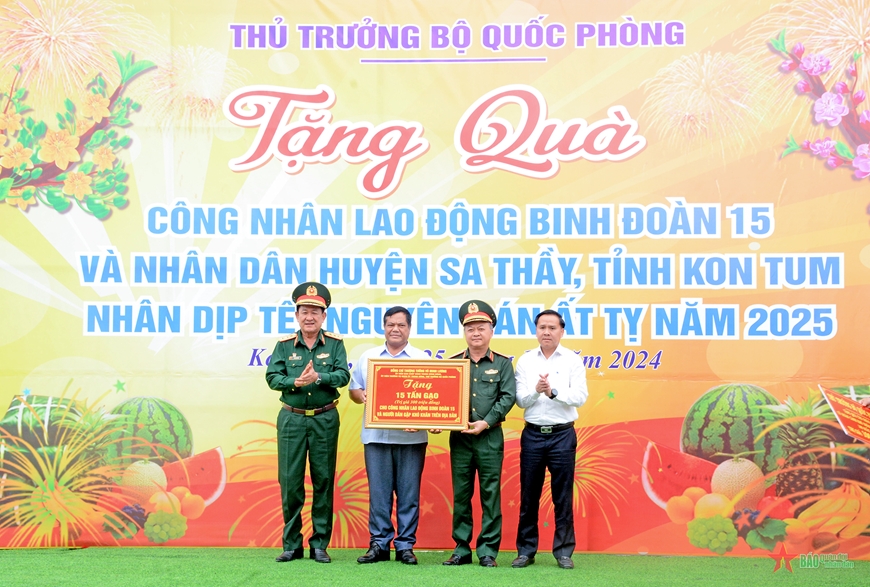 Thượng tướng Võ Minh Lương dự Lễ khánh thành Trường Mầm non 25-3