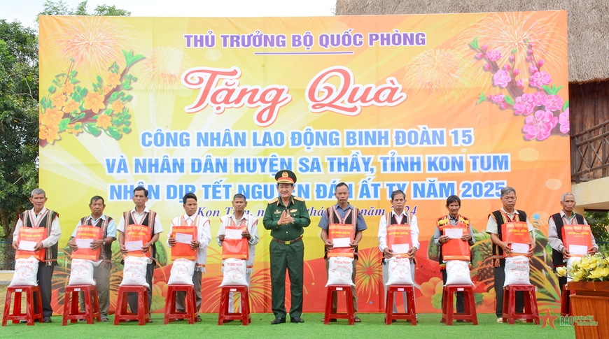 Thượng tướng Võ Minh Lương dự Lễ khánh thành Trường Mầm non 25-3