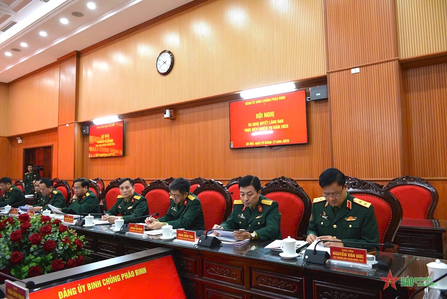 Đảng ủy Binh chủng Pháo binh ra Nghị quyết lãnh đạo thực hiện nhiệm vụ năm 2025