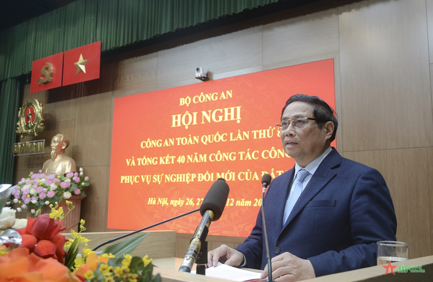 Thủ tướng Phạm Minh Chính dự hội nghị Công an toàn quốc lần thứ 80