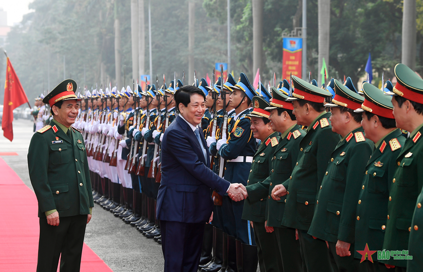 Chủ tịch nước Lương Cường dự, chỉ đạo Hội nghị Quân chính toàn quân năm 2024
