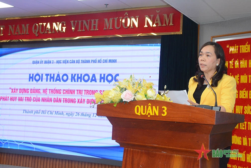 Hội thảo khoa học về xây dựng Đảng và hệ thống chính trị quận 3 (TP Hồ Chí Minh) trong sạch, vững mạnh