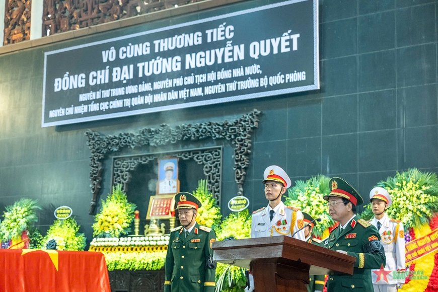 Cử hành trọng thể Lễ truy điệu, Lễ an táng đồng chí Đại tướng Nguyễn Quyết