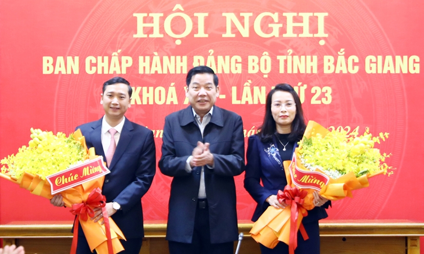 Bắc Giang bầu 2 Phó bí thư Tỉnh ủy