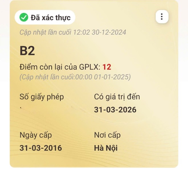 Các lỗi bị trừ điểm trên giấy phép lái xe nếu vi phạm từ 1-1-2025