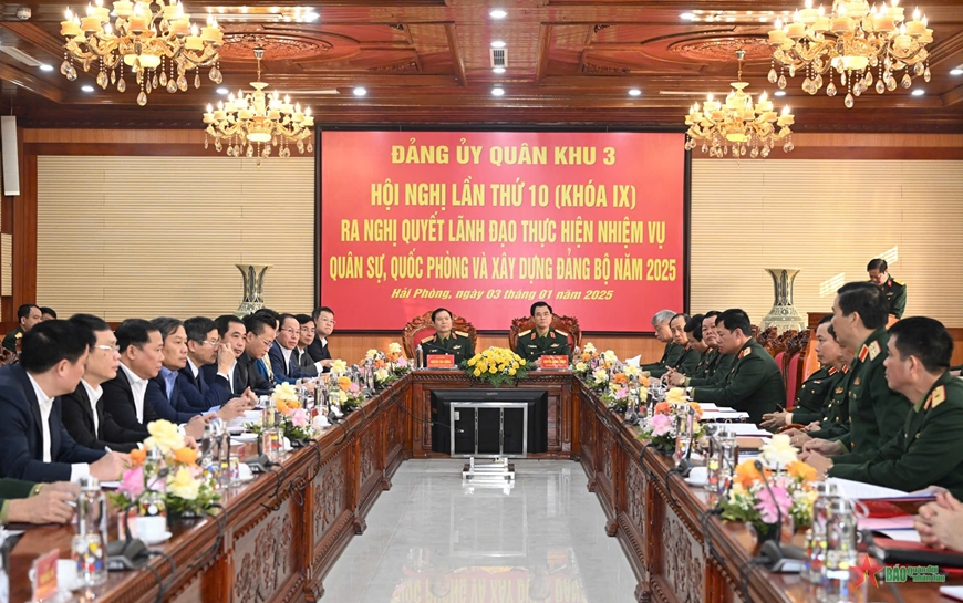 Đảng ủy Quân khu 3 ra nghị quyết lãnh đạo thực hiện nhiệm vụ quân sự, quốc phòng năm 2025