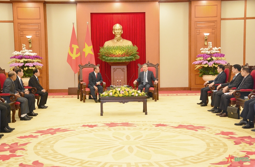 Tổng Bí thư Tô Lâm tiếp Phó thủ tướng Chính phủ, Bộ trưởng Bộ Công an Lào