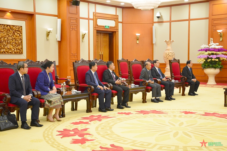 Tổng Bí thư Tô Lâm tiếp Phó thủ tướng Chính phủ, Bộ trưởng Bộ Công an Lào