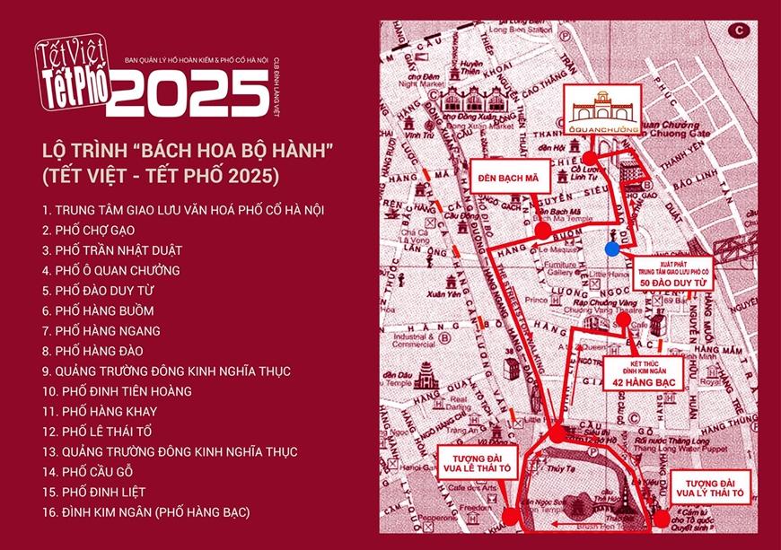 Diễu hành cổ phục Việt "Bách hoa bộ hành" dịp Xuân Ất Tỵ 2025