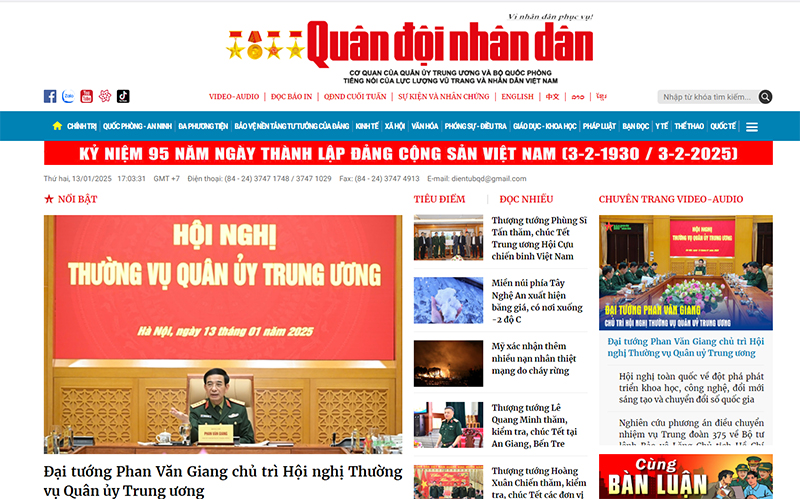 Mời bạn đọc và cộng tác viên gửi bài, ảnh cho Báo Quân đội nhân dân Điện tử Tết Ất Tỵ 2025