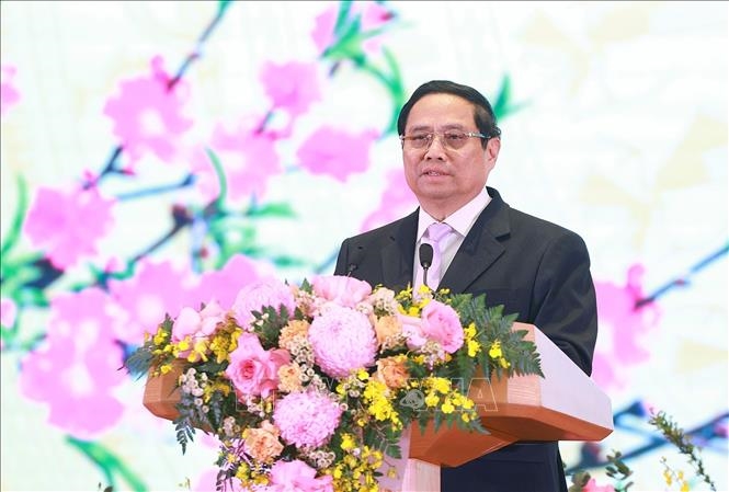 Thủ tướng Phạm Minh Chính và Phu nhân chủ trì chiêu đãi Đoàn Ngoại giao nhân dịp Tết cổ truyền Ất Tỵ