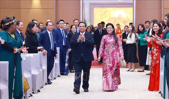 Thủ tướng Phạm Minh Chính và Phu nhân chủ trì chiêu đãi Đoàn Ngoại giao nhân dịp Tết cổ truyền Ất Tỵ