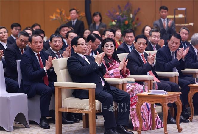 Thủ tướng Phạm Minh Chính và Phu nhân chủ trì chiêu đãi Đoàn Ngoại giao nhân dịp Tết cổ truyền Ất Tỵ