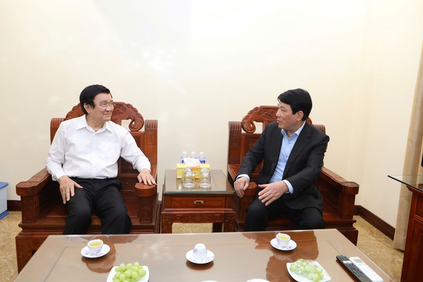Chủ tịch nước Lương Cường thăm, chúc Tết nguyên Chủ tịch nước Nguyễn Minh Triết và nguyên Chủ tịch nước Trương Tấn Sang
