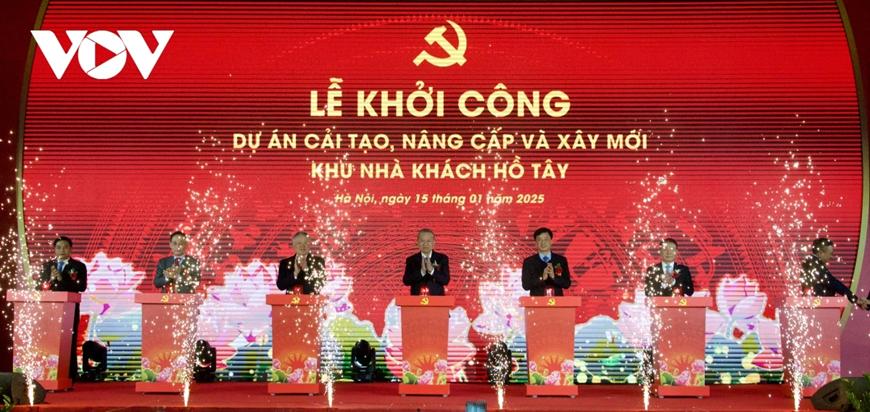 Tổng Bí thư Tô Lâm dự Lễ khởi công Dự án cải tạo, nâng cấp và xây mới khu Nhà khách Hồ Tây