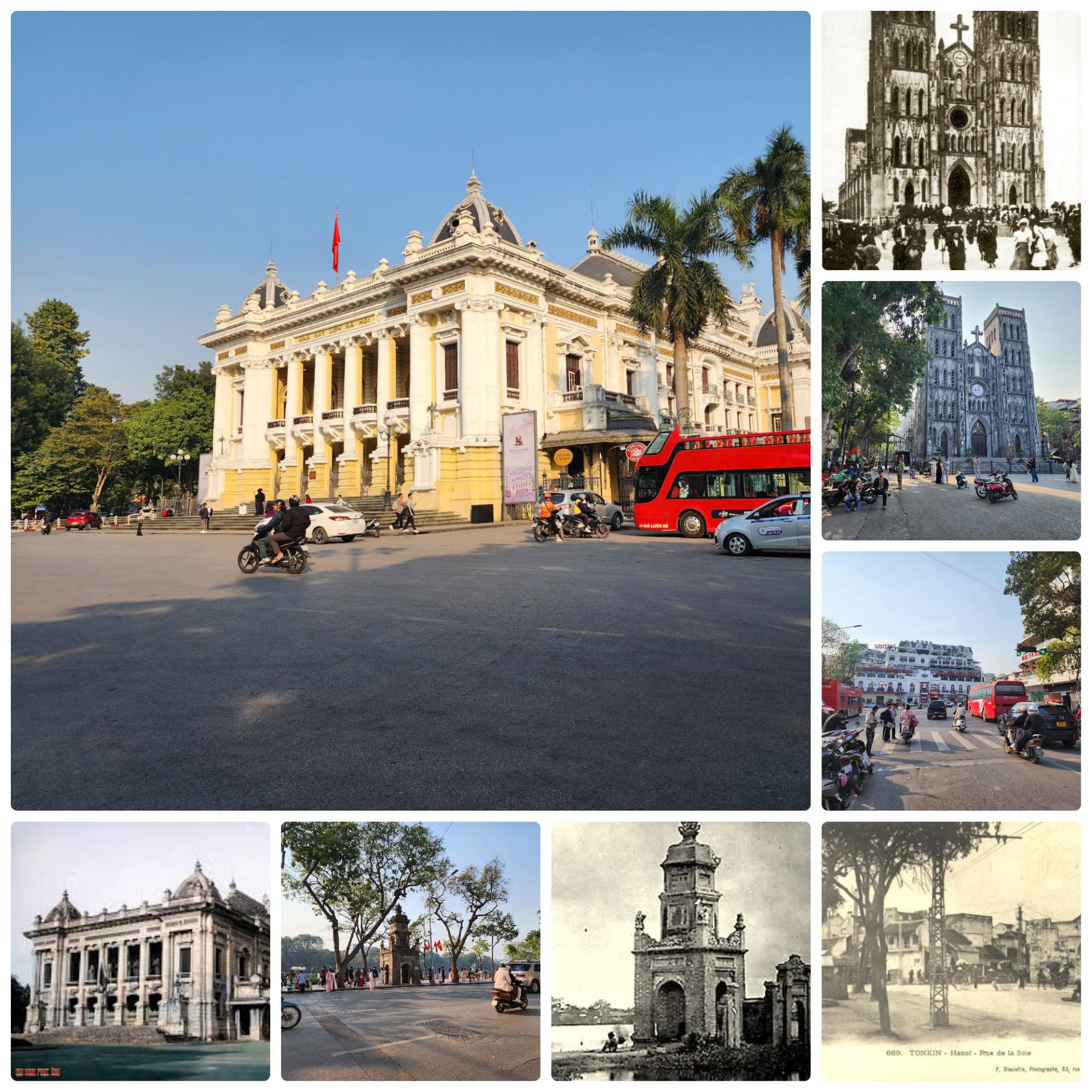 Những bức ảnh thú vị của phố phường Hà Nội “qua 2 thế kỷ”

