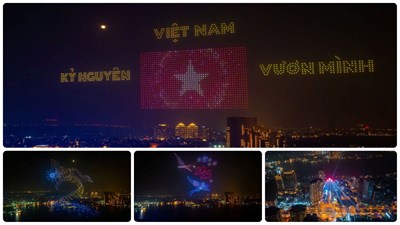 View - 	Mãn nhãn với màn biểu diễn drone tại trên bầu trời Hà Nội