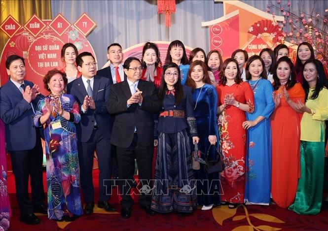 Thủ tướng Phạm Minh Chính và phu nhân dự chương trình Xuân Quê hương với cộng đồng người Việt Nam tại Ba Lan
