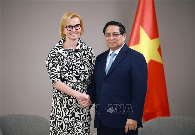 Thủ tướng Chính phủ Phạm Minh Chính tiếp Chủ tịch Đảng Cộng sản Séc - Movara