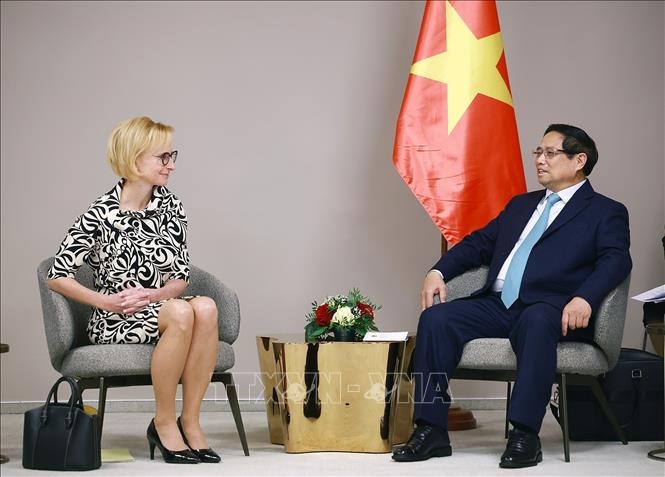 Thủ tướng Chính phủ Phạm Minh Chính tiếp Chủ tịch Đảng Cộng sản Séc - Movara