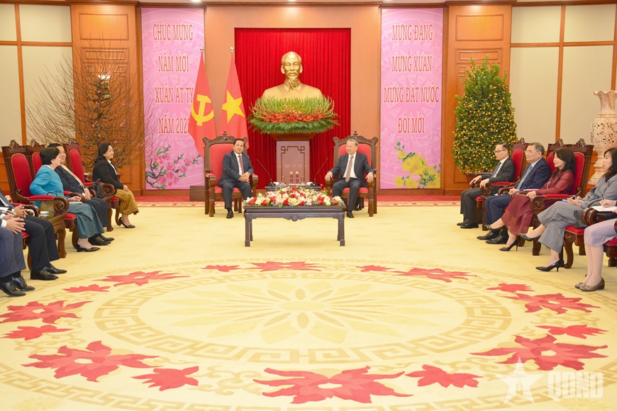 Tổng Bí thư Tô Lâm tiếp đoàn cấp cao Đảng Nhân dân Campuchia