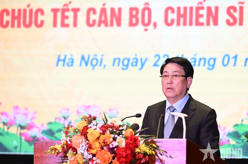 Chủ tịch nước Lương Cường thăm, chúc Tết Bộ tư lệnh Cảnh vệ