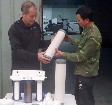 Thiết bị lọc nước từ vỏ trấu giúp cựu chiến binh làm giàu