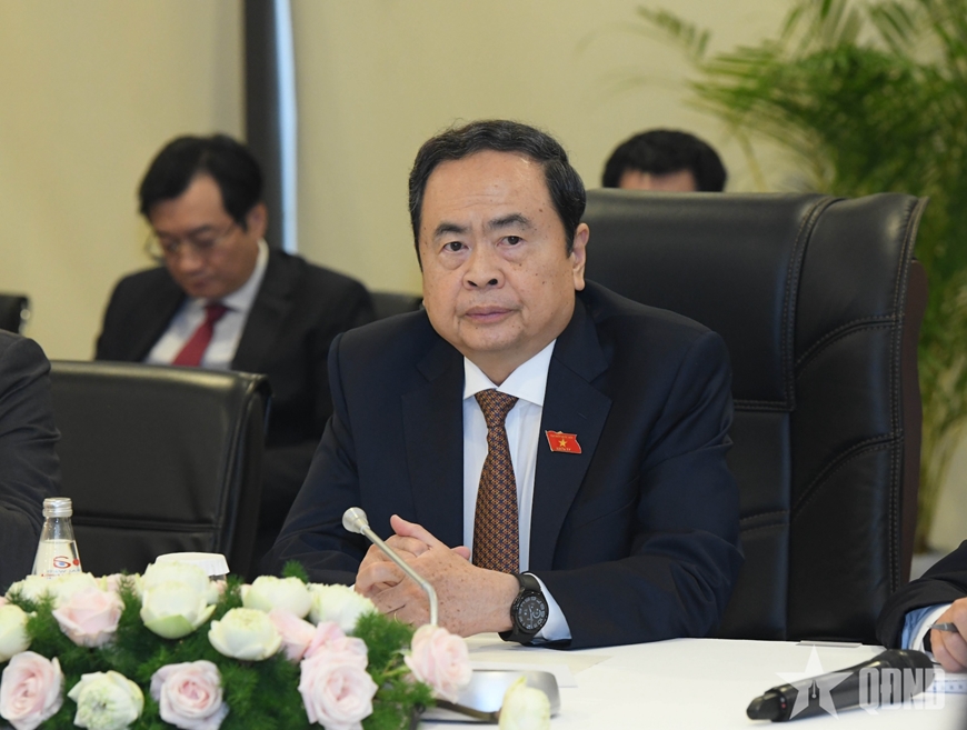 Chủ tịch Quốc hội Trần Thanh Mẫn tiếp Phó chủ tịch thứ nhất Thượng viện Campuchia