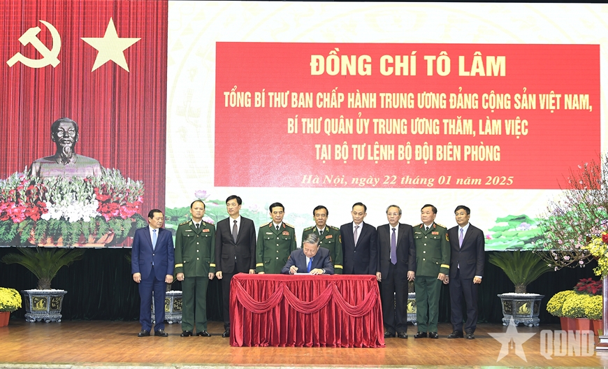 Tổng Bí thư Tô Lâm thăm, làm việc tại Bộ tư lệnh Bộ đội Biên phòng