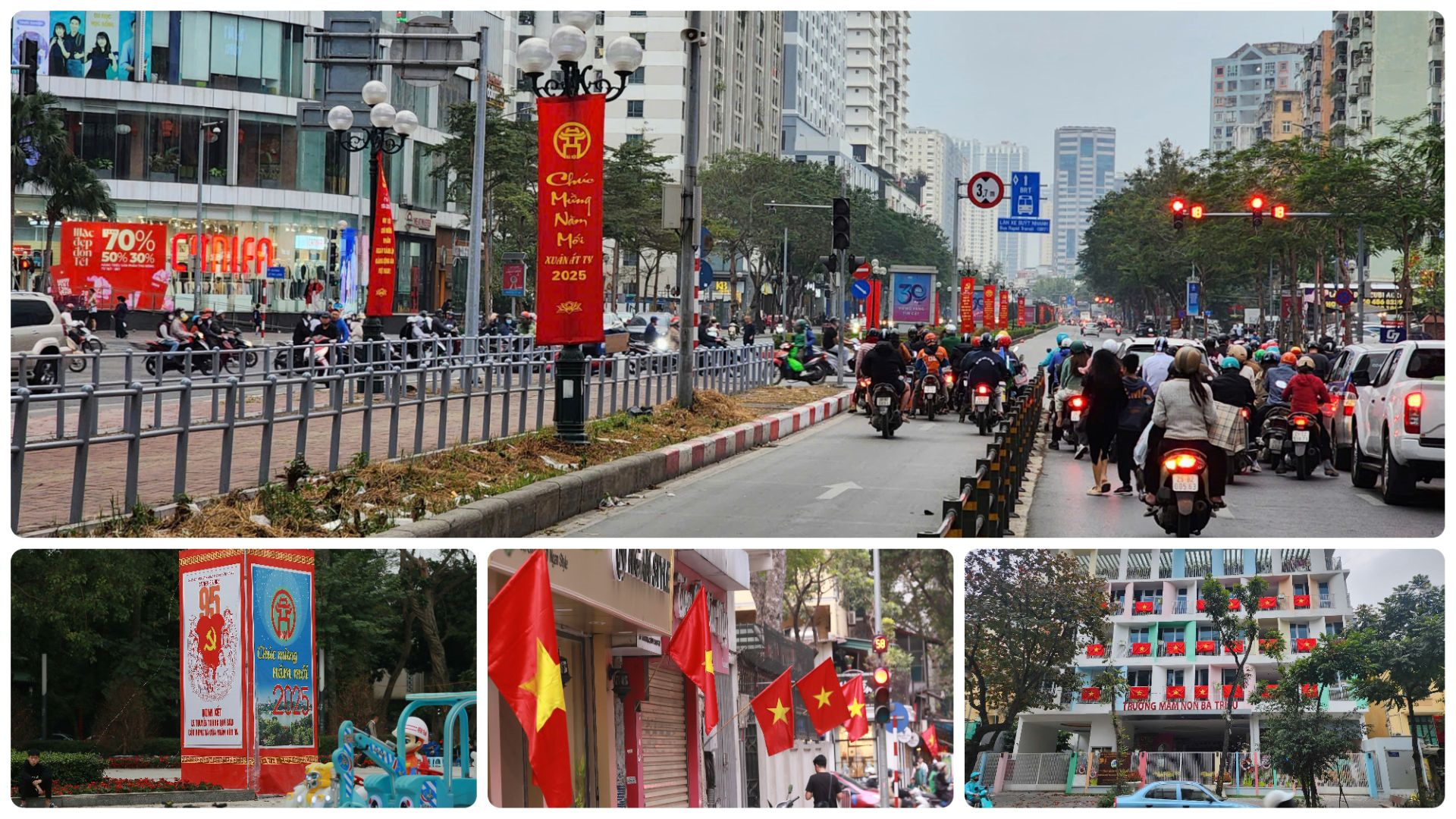 Phố phường Hà Nội rực rỡ sắc màu trước thềm Tết Nguyên đán