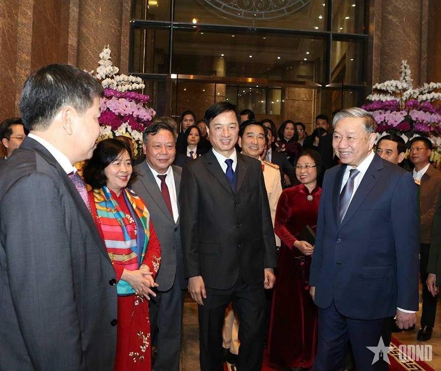 Tổng Bí thư Tô Lâm thăm, chúc Tết Đảng bộ, chính quyền, nhân dân Thủ đô Hà Nội