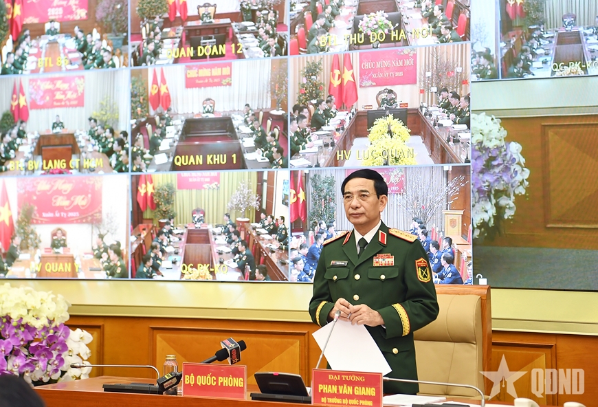Đại tướng Phan Văn Giang chủ trì Giao ban Bộ Quốc phòng đầu Xuân Ất Tỵ 2025