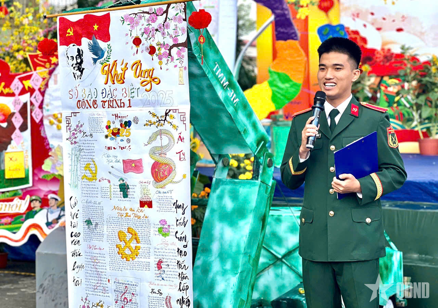 Trường Sĩ quan Công binh: Sôi nổi hội thi bình báo xuân