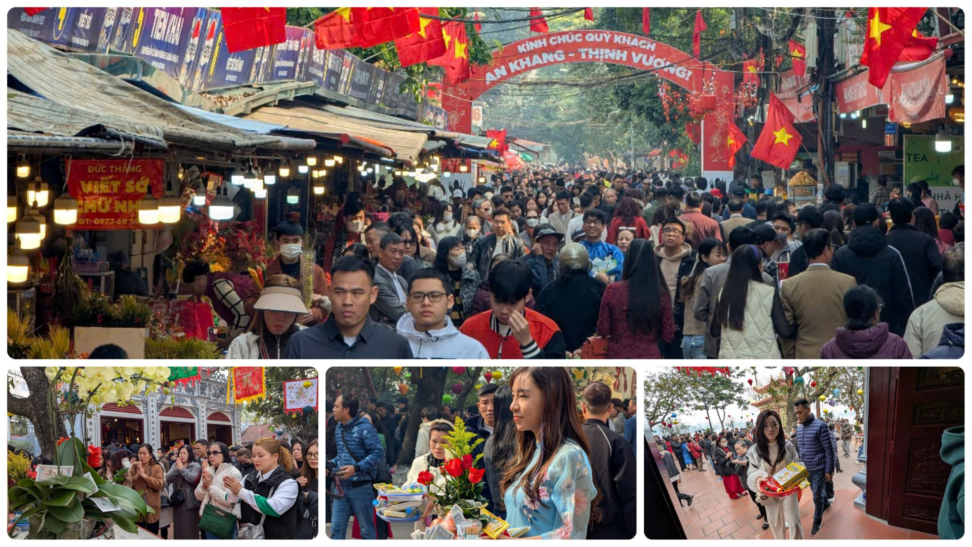 Người dân nô nức đi lễ đầu năm tại Phủ Tây Hồ