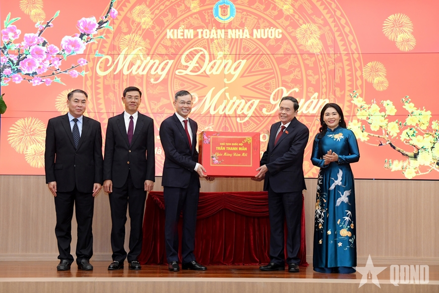 Chủ tịch Quốc hội Trần Thanh Mẫn thăm và làm việc với Kiểm toán Nhà nước