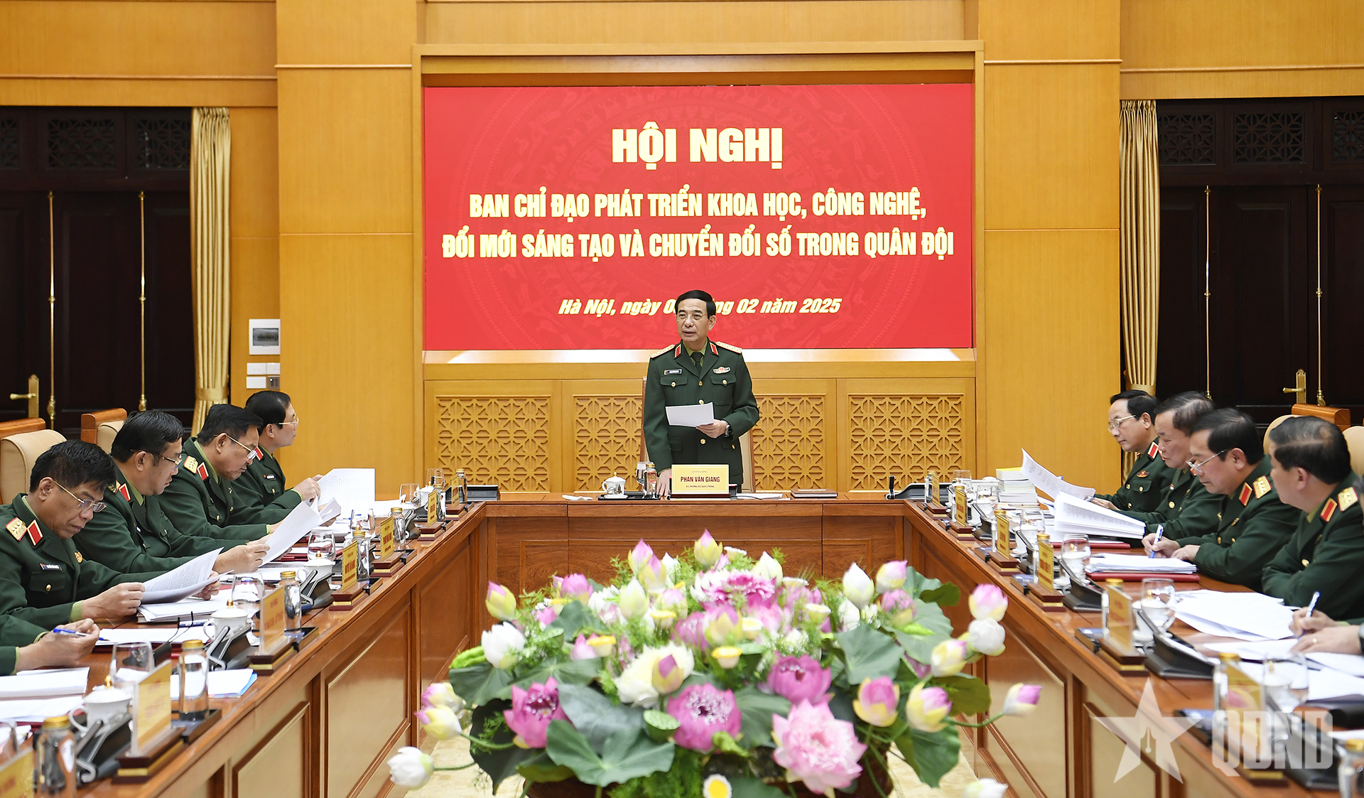 Đại tướng Phan Văn Giang chủ trì Hội nghị Ban chỉ đạo phát triển khoa học, công nghệ, đổi mới sáng tạo và chuyển đổi số trong Quân đội