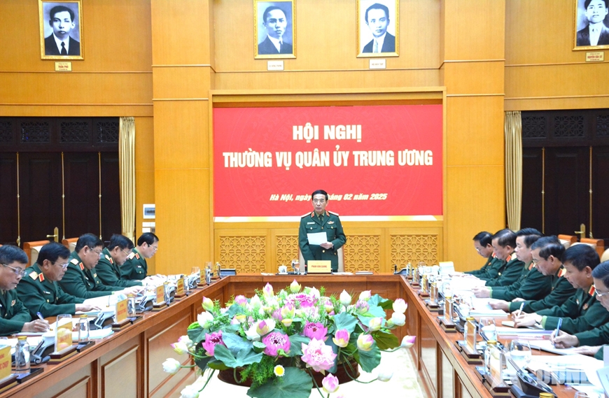 Đại tướng Phan Văn Giang chủ trì Hội nghị Thường vụ Quân ủy Trung ương