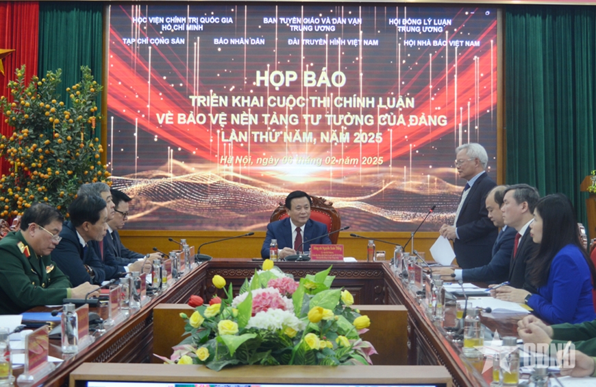 Họp báo triển khai Cuộc thi chính luận về bảo vệ nền tảng tư tưởng của Đảng năm 2025
