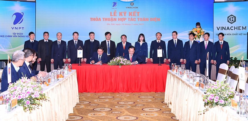 VNPT ký kết thỏa thuận hợp tác toàn diện với Petrolimex và Vinachem