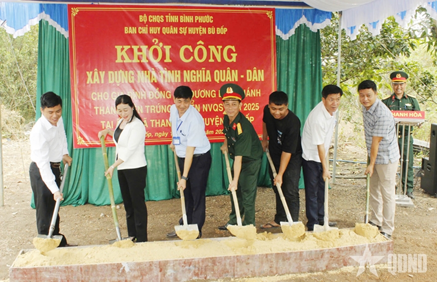 Bình Phước khởi công xây nhà “Tình nghĩa quân - dân” tặng thanh niên tình nguyện nhập ngũ 2025