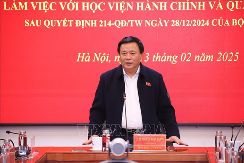 Sớm hoàn thành thủ tục đổi tên Học viện Hành chính Quốc gia thành Học viện Hành chính và Quản trị công