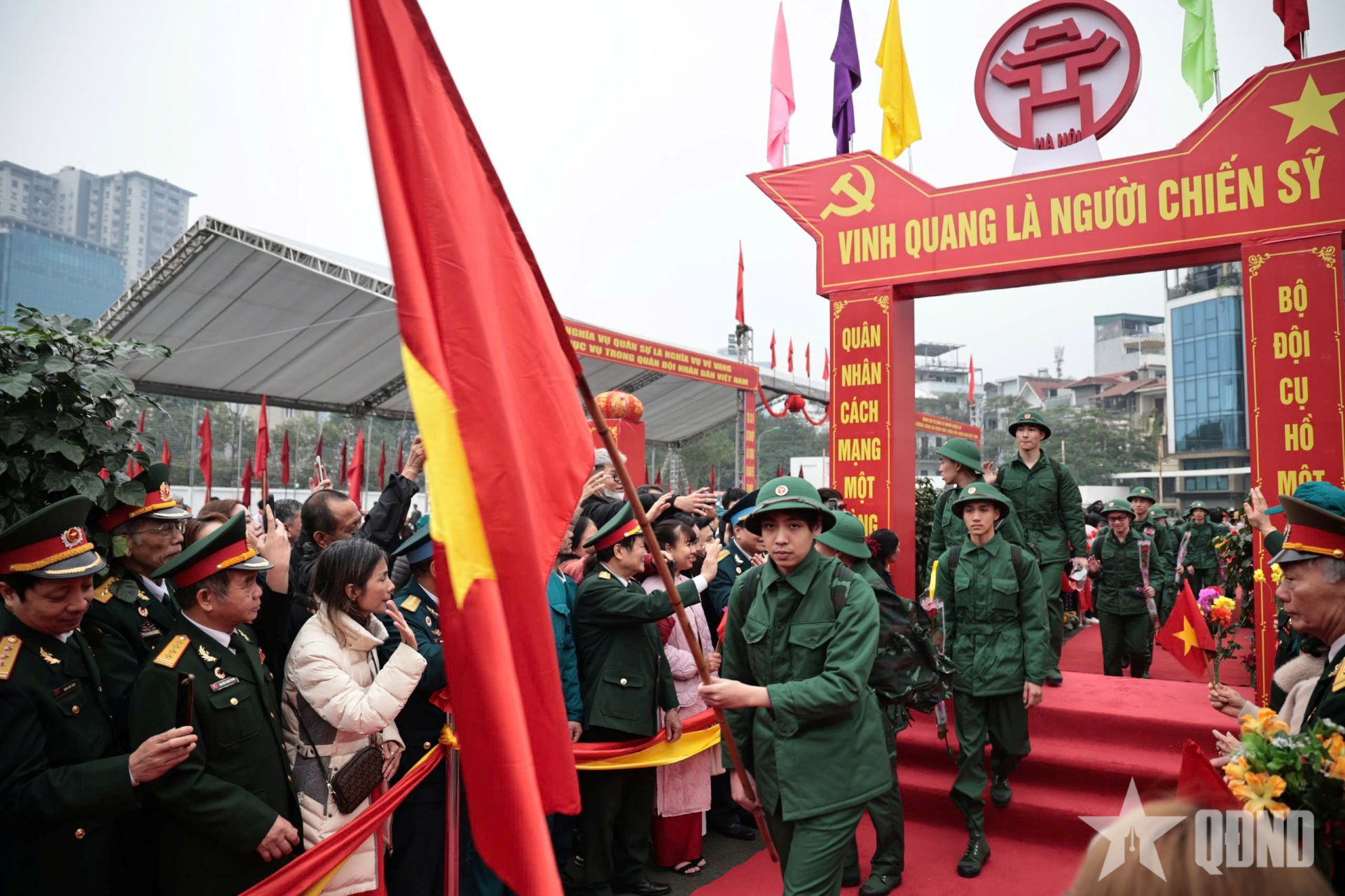 Các địa phương của TP Hà Nội tổ chức lễ giao nhận quân năm 2025