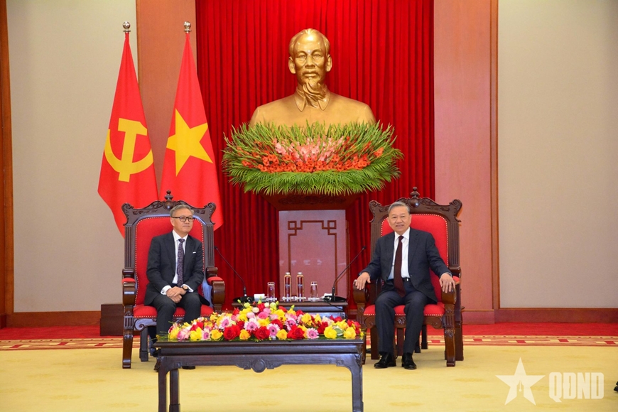 Tổng Bí thư Tô Lâm tiếp Bộ trưởng Bộ Ngoại giao Lào Thongsavanh Phomvihane
